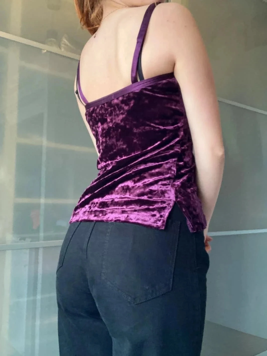 Top velours mango – photo 8